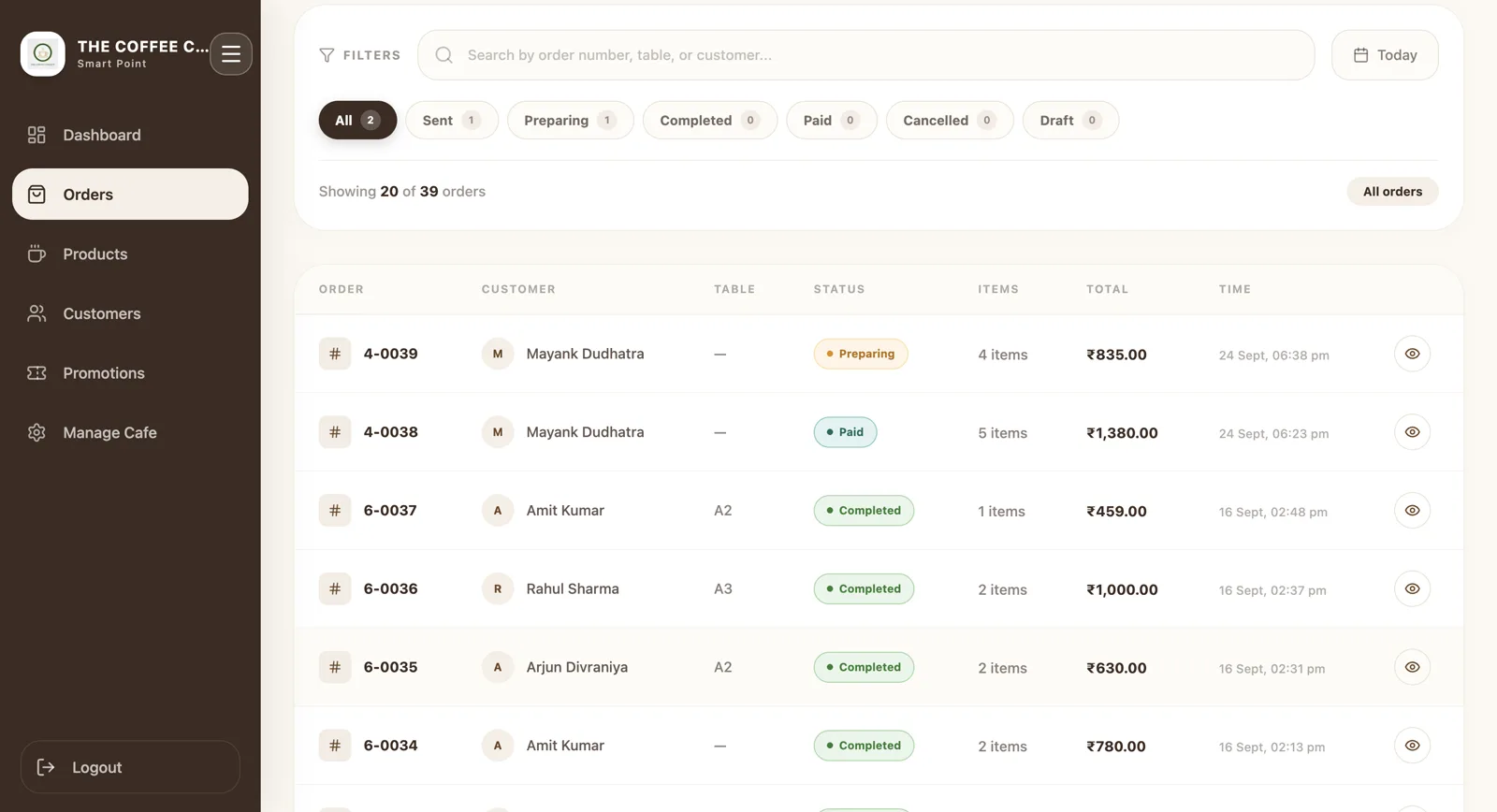 Cafe POS System — Point of Sale & Billing Management — Showcase Asset 12