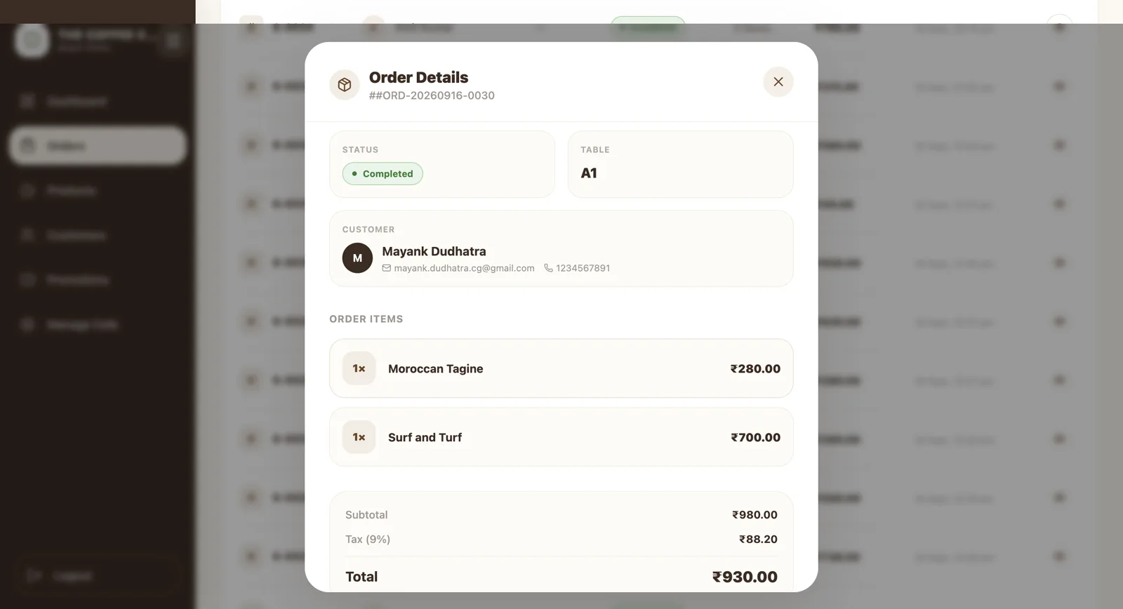 Cafe POS System — Point of Sale & Billing Management — Showcase Asset 13