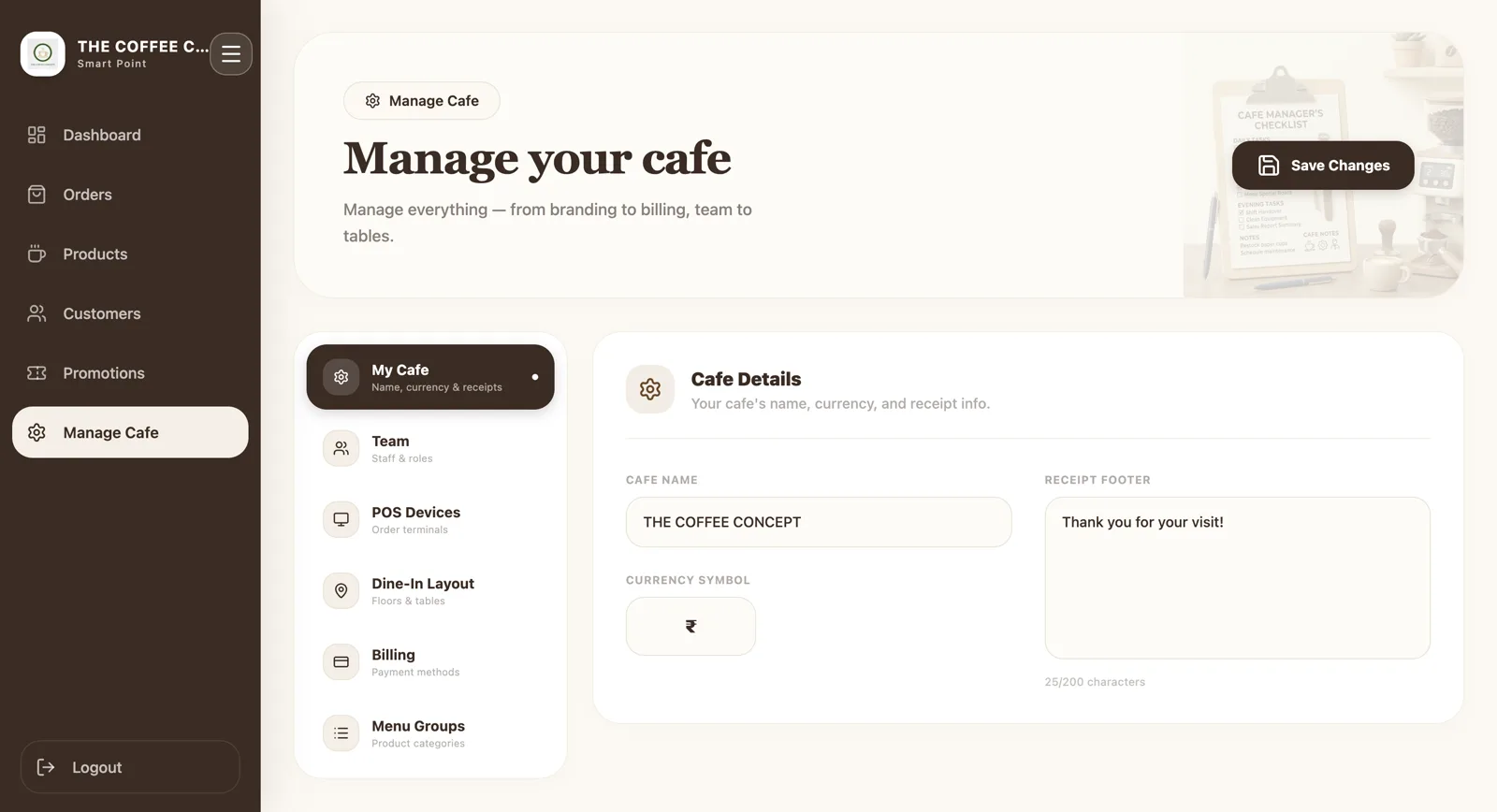 Cafe POS System — Point of Sale & Billing Management — Showcase Asset 19