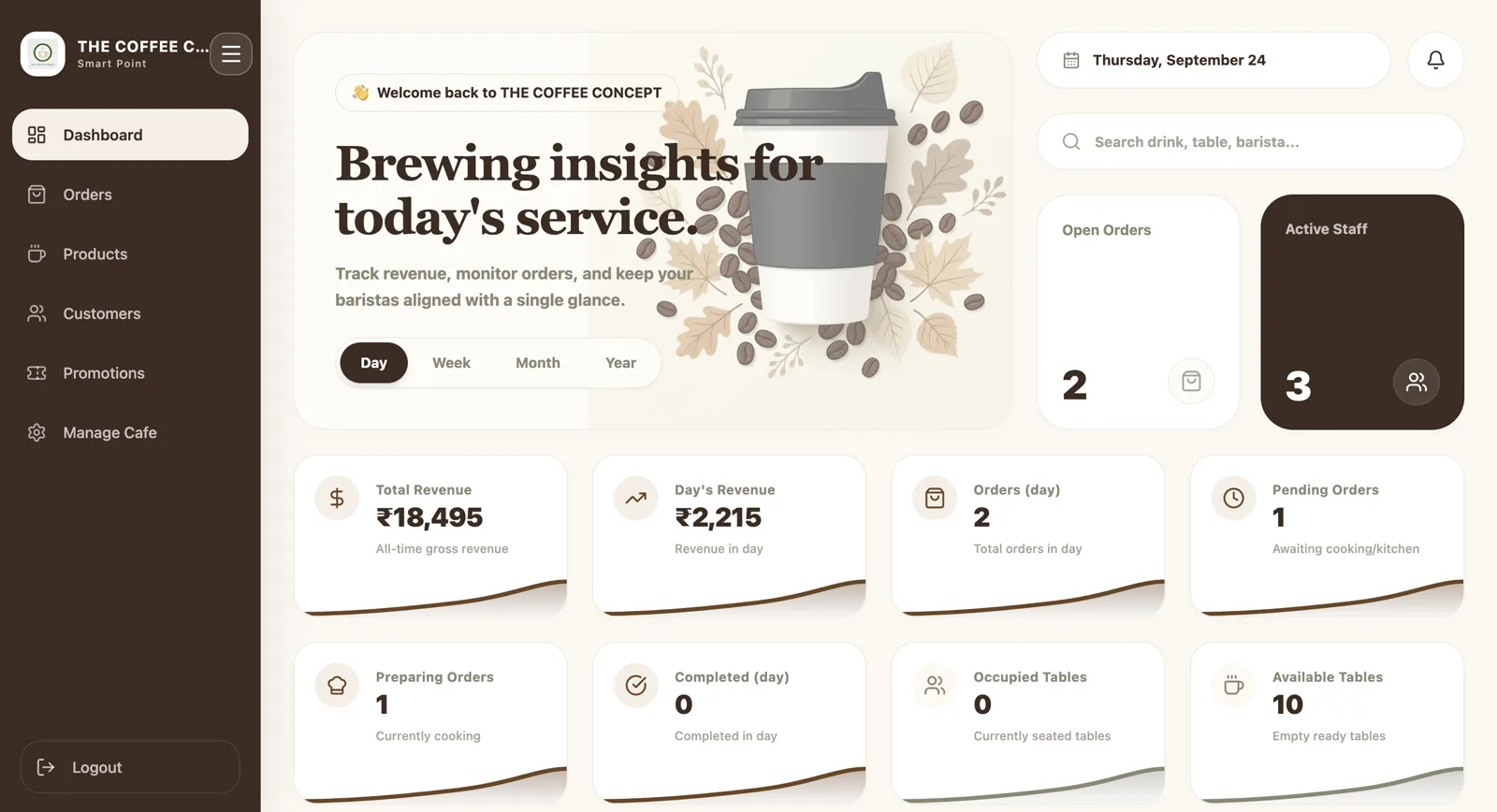 Cafe POS System — Point of Sale & Billing Management — Showcase Asset 9