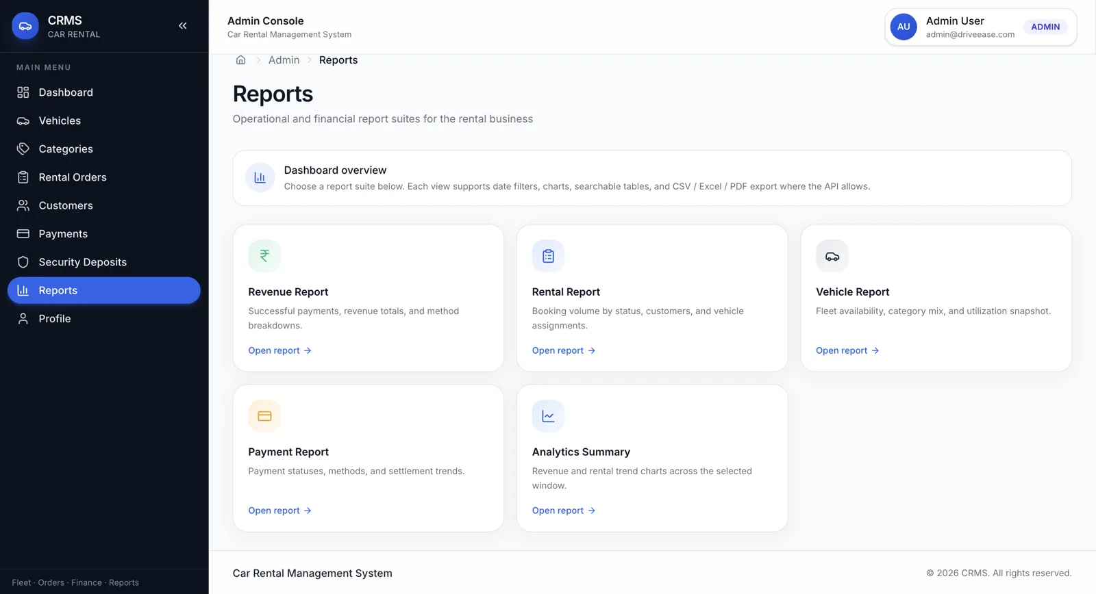 Car Rental System — Fleet Management & Online Booking Portal — Showcase Asset 14