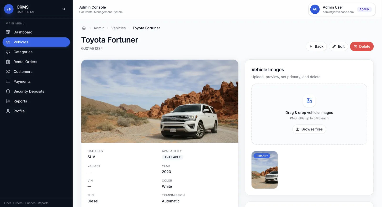 Car Rental System — Fleet Management & Online Booking Portal — Showcase Asset 2
