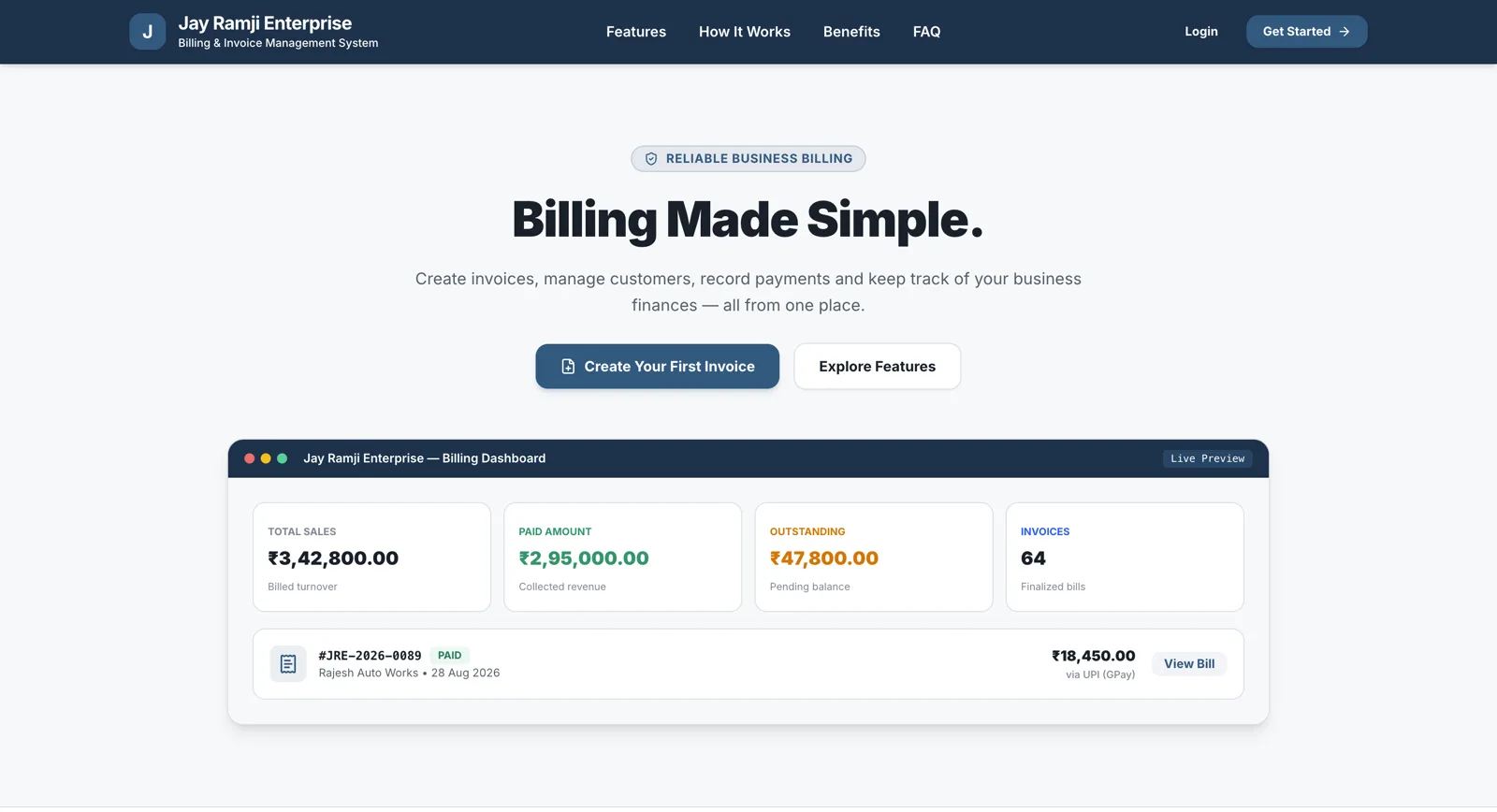 JaiRamji Enterprise — B2B Wholesale & Business Portal — Showcase Asset 1